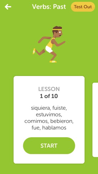 A Duolingo lesson.